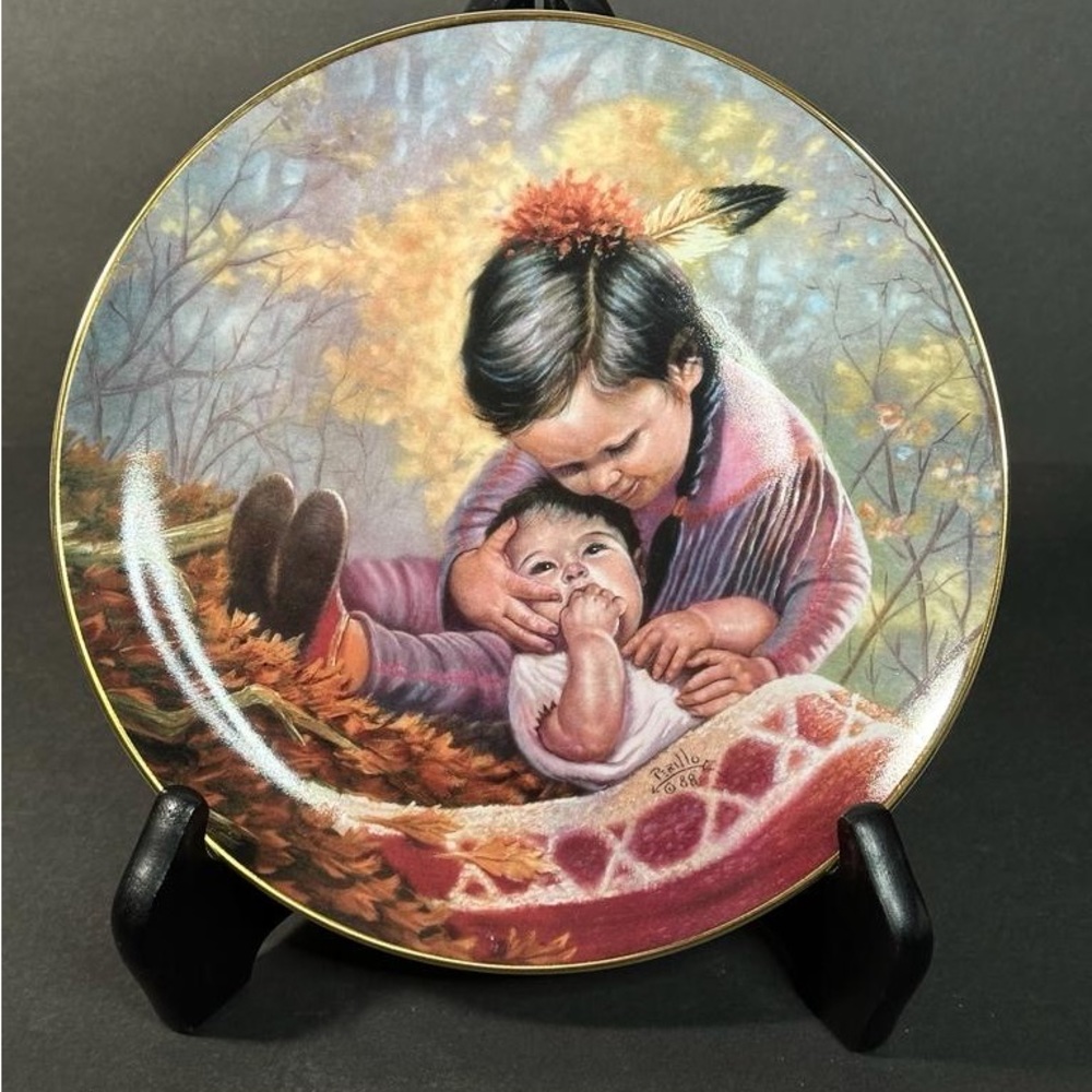 1992 "TENDER LOVING CARE" CHILDREN OF THE PRAIRIE PLATE COLLECTION by Perillo